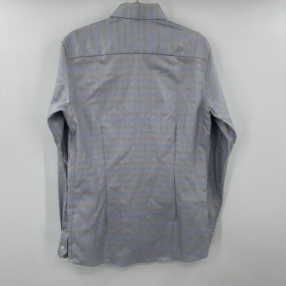 Eton Multi Color‎ Textured Twill Long Sleeve Button Front Shirt Sz 38/15 - Picture 4 of 6